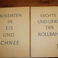 Original Aquarelle Rechts u. Links v. d. Rollbahn, Soldaten i Eis u. Schnee 48 Bilder
