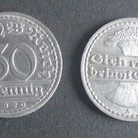 Münze Deutsches Reich: 50 Reichspfennig 1920 - A