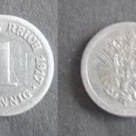Münze Deutsches Reich: 1 Pfennig 1917 - A - Aluminium