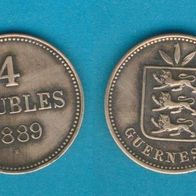 Guernsey 4 Doubles 1889 H