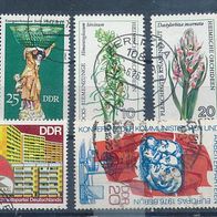 3526 - DDR Briefmarken Michel Nr2124,2135 -2137,2146,2172,2173gest Jahrg.1976