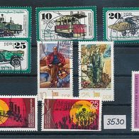 3530 - DDR Briefmarken Michel Nr 2247,2248,2251,2254 - 2257,2259,2260 gest Jahrg.1977