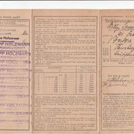 Versicherungskarte, Berka, Northeim, Flensburg 1919-22 Philipp Holzmann AG