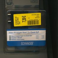 Schwaiger Video-AV-Adapter Scart / 3 x Cinch/ Out SCA7310 * NEU