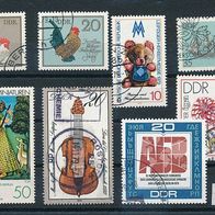 3559 - DDR Briefmarken Michel Nr 2394,2396,2410,2420,2436,2444,2445,2452 Jahrg.1979