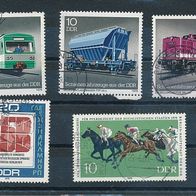 3564 - DDR Briefmarken Michel Nr 2414 -2416,2444,2449 gest. Jahrg.1979