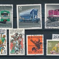 3574 - DDR Briefmarken Michel Nr2414-2416,2422-2423,2431,2463 gest. Jahrg.1979