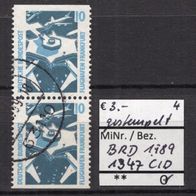 BRD / Bund 1989 Sehenswürdigkeiten Zusammendruck MiNr. 1347 C/ D gestempelt -4-