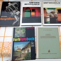 5 schöne DDR Foto Fachbücher - Entwickeln - Vergrößern - Fotolabor etc.