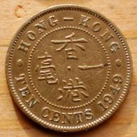 Kronkolonie Hong-Kong Ten Cents 1949