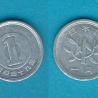 Japan 1 Yen 1974