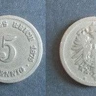 Münze Deutsches Reich: 5 Pfennig 1875 - B