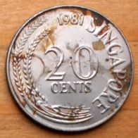 20 Cents 1981 Singapur