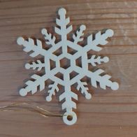Schneekristall Stern, aus Holz, Baumschmuck Christbaum, Weihnachten, neu Deko