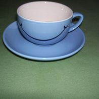 Tchibo Feine Milde Tasse Untertasse Porzellan Kaffee hellblau Etagere Basteln