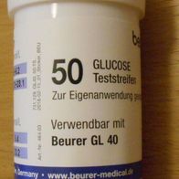 Beurer GL40 Blutzucker - 50 Teststreifen - NEU & OVP