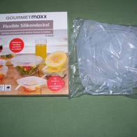 Gourmetmaxx 6x Flexible Silikondeckel transparent dehnbar f.-20- + 190°C
