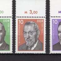 DDR 1976 Persönlichkeiten der deutschen Arbeiterbewegung (V) MiNr. 2107 - 2110 OR