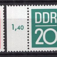DDR 1970 Manöver "Waffenbrüderschaft" MiNr. 1615 - 1616 postfrisch Rand links