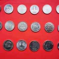 18 DDR Mark Gedenkmünzen von 5 Mark bis 20 Mark Konvolut 1