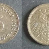 Münze Deutsches Reich: 5 Pfennig 1914 - F
