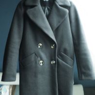 Damen Mantel Jacke Schwarz Gr.M Gr.40 MADE IN ITALY