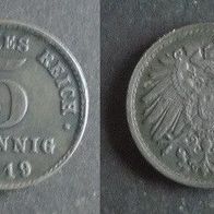 Münze Deutsches Reich: 5 Pfennig 1919 - F