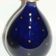 Porzellan Vase Bing & Grondahl Gröndahl blau gold 50er 13cm hoch Kobalt Cobalt