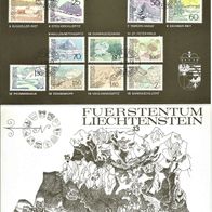 FL Fürstentum Lichtenstein Freimarken kompl.4 Sätze 1973 " Landschaften Vaduz Stempel