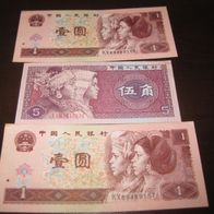 3 Banknoten aus CHINA ( Yuan )