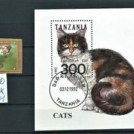 Tansania " Katzen Mi 201 Block 1992 ° Gestempelt Cats Tanzania OstAfrika