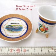 schönes altes Porzellan - kleine Tasse * T- Limoges * Andenkentasse Isolabella