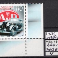BRD / Bund 1999 100 Jahre Automobilclub von Deutschland MiNr. 2043 postfrisch ER ure