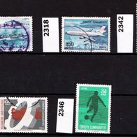 Tü013- Türkei Mi. Nr. 2292 + 2318 + 2342 + 2343 + 2346 o <