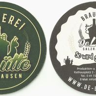 Bierdeckel Brauerei De Lütte Salzhausen Lkr. Harburg Niedersachsen