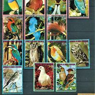 Äquatorialguinea Ecuatorial Guinea " Vögel Birds 14er Lot Set Gestempelt 1976 ? Rar