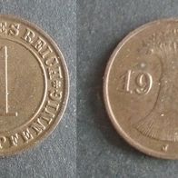 Münze Deutsches Reich: 1 Reichspfennig 1924 - J