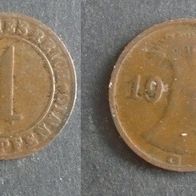 Münze Deutsches Reich: 1 Reichspfennig 1925 - G