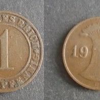 Münze Deutsches Reich: 1 Reichspfennig 1928 - D