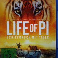 Life of Pi - Schiffbruch mit Tiger (Blu-ray] episches Drama, Ang Lee, 4 Oscars