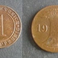 Münze Deutsches Reich: 1 Reichspfennig 1935 - J