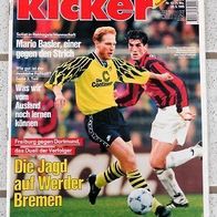 kicker Nr. 42 / 22. 5. 1995 Mario Basler SV Werder Bremen Marco Bode Karlsruher SC