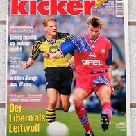 kicker Nr. 34 / 24. 4.1995 Andreas Reinke Peter Nowak Wales Bayer Uerdingen K´Lautern