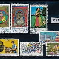 3579 - DDR Briefmarken Michel Nr.2400,2418-2420,2424,2431,2433 gest Jahrg 1979