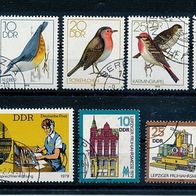 3587 - DDR Briefmarken Michel Nr.2388-2392,2400,2403-2404 gest Jahrg 1979