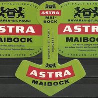3 BE "ASTRA Maibock" Bavaria-St. Pauli-Brauerei Hamburg Harburg Jever Oldenburg