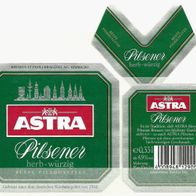 Bieretikett "Astra Pilsener" Bavaria-St.-Pauli Brauerei Hamburg