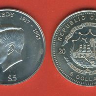Liberia 5 Dollar 2000 Kennedy