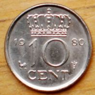 10 Cents 1980 Niederlande