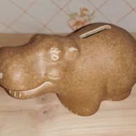 Nilpferd-Sparbüchse Keramik
